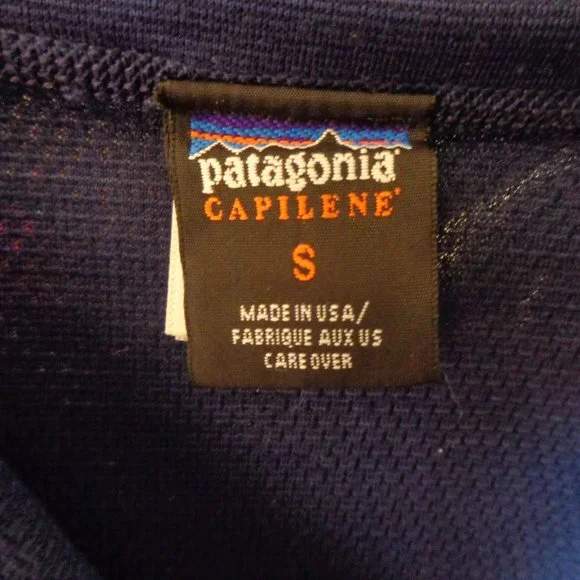 PATAGONIA CAPILENE NAVY BLUE 1/4 ZIP PULL OVER MEN'S SZ SMALL - Picture 5 of 5